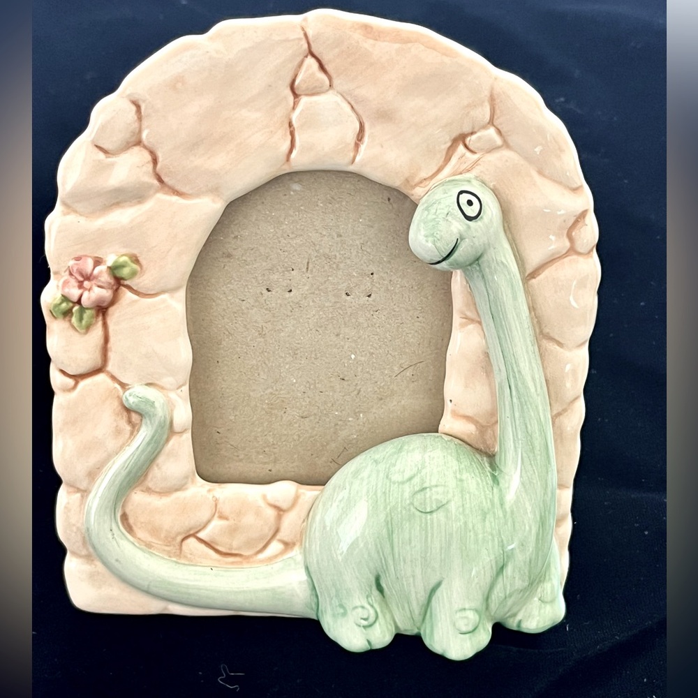 Vintage 1987 Terragrafics Design By Cara Marks Hand Painted Dinosaur Picture